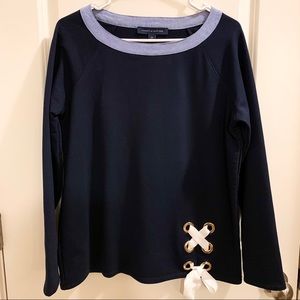 Tommy Hilfiger Long Sleeve Tee with Tie Side